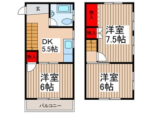 東大宮ハイツ（201）の物件間取画像